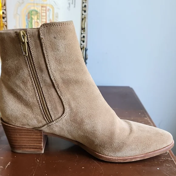 Rag & Bone Suede Low Ankle Boot with Side Zip - Picture 10 of 16